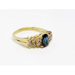 14ct gold sapphire and diamond ring