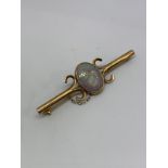 9ct gold opal brooch