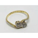 18ct gold and platinum diamond ring