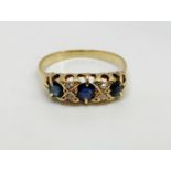 18ct gold sapphire and diamond ring