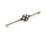 18ct gold pearl and diamond brooch
