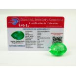 Loose unmounted pear cut natural emerald. 49.07ct