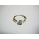 9ct white gold diamond ring