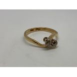 9ct gold diamond ring