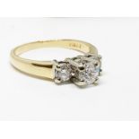 14ct two colour gold diamond ring