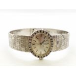 18ct white gold and diamond ladies Omega cocktail watch