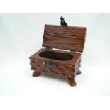 Heavy timber carved desk box and bar set
