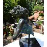 Homage to Degas bronze sculpture on marble by Lydia Karpinska BA. M.R.B.S