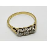 18ct gold and platinum diamond ring