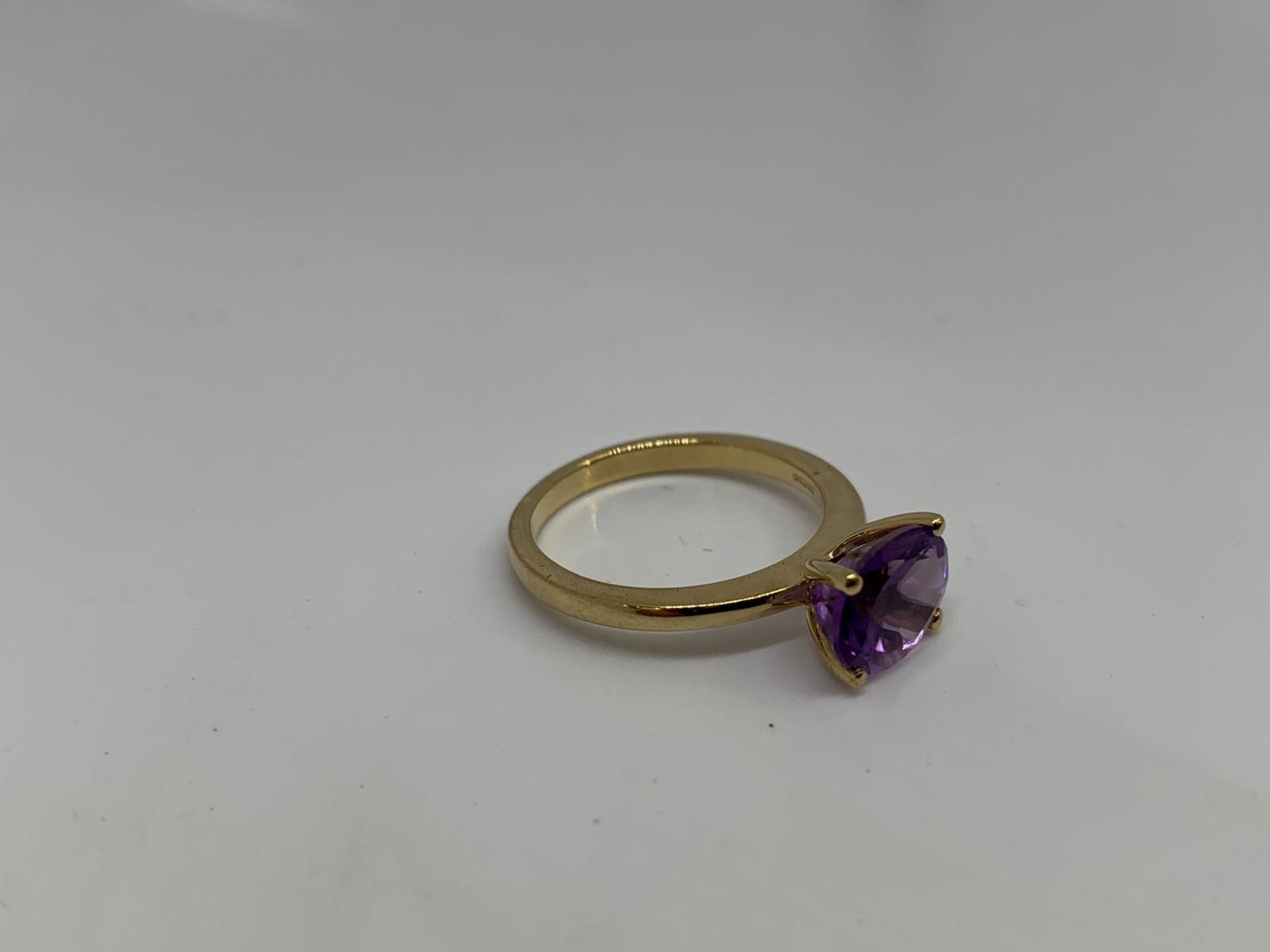 9ct gold amethyst ring