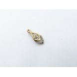 10ct gold and diamond pendant