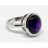 9ct white gold amethyst ring