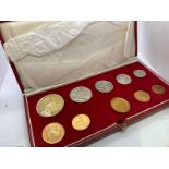 Boxed set of SA 1980 gold and other coins