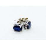 18ct white gold sapphire earrings