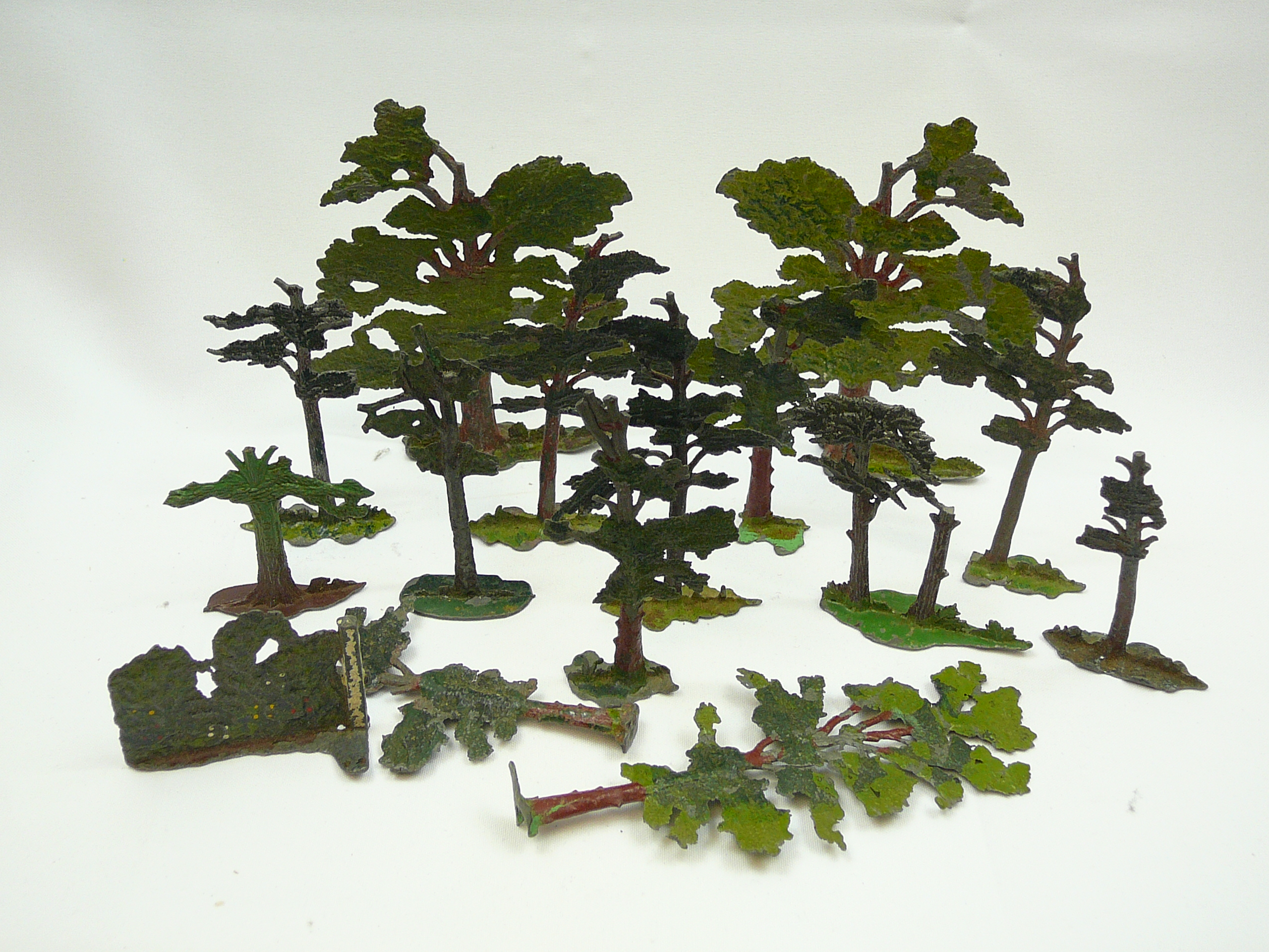 Vintage cast metal modellers trees