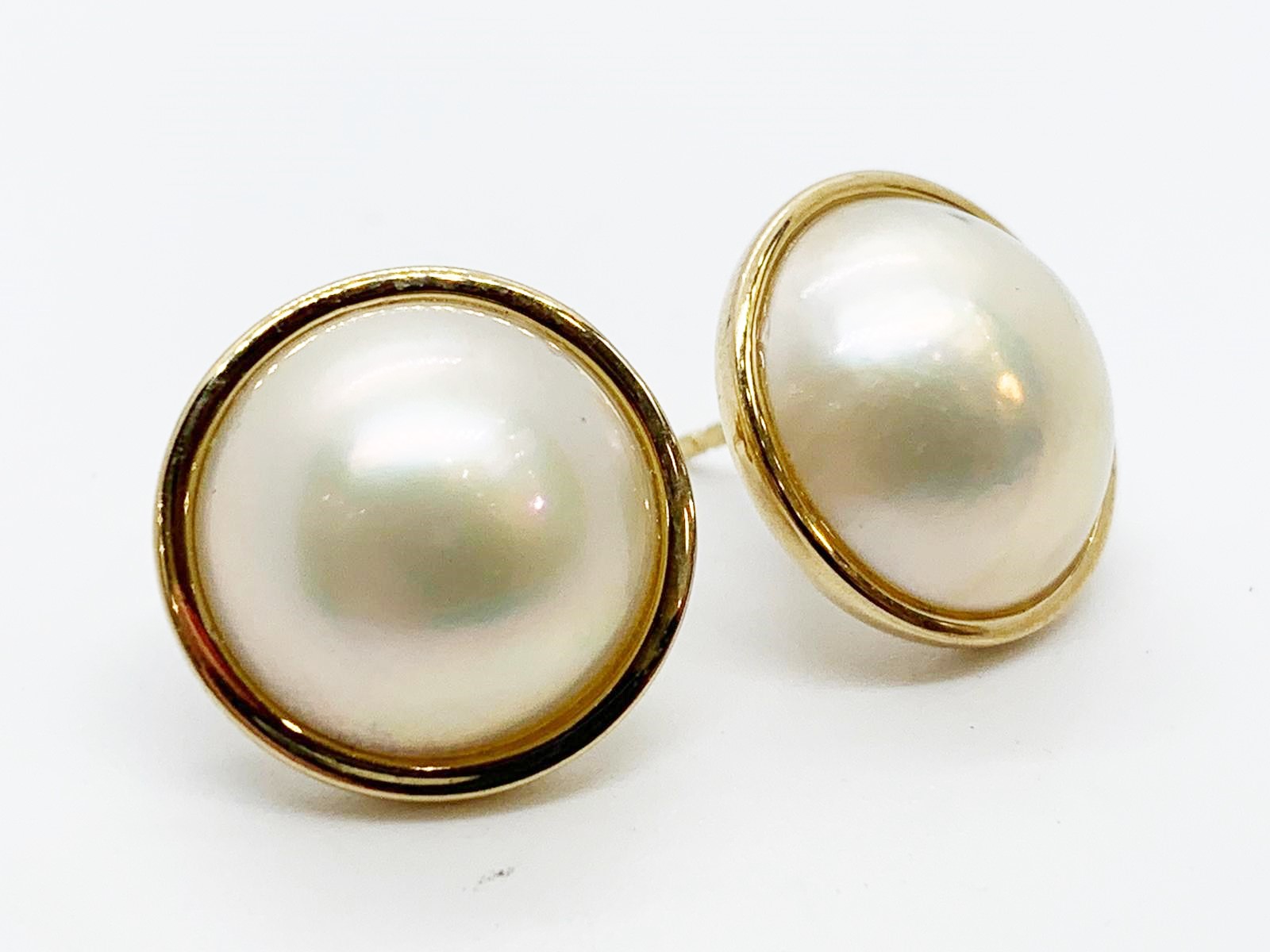 9ct pearl earrings - Image 2 of 2