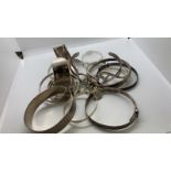 Dealers lot of silver bangles