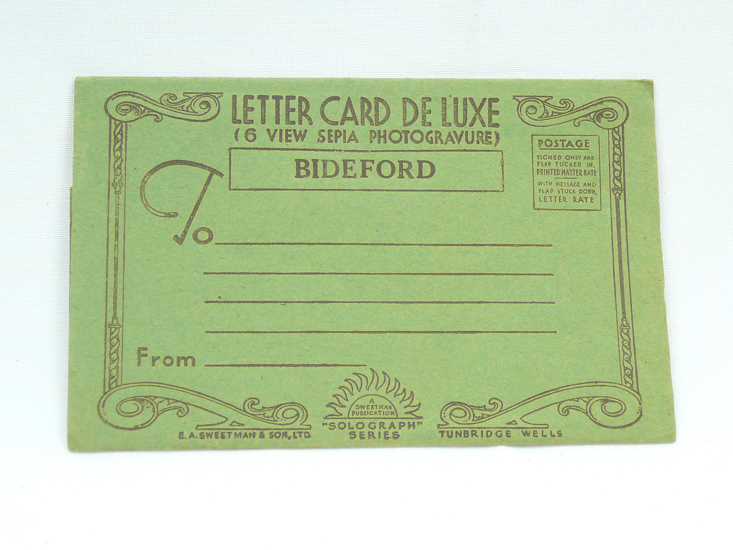 Bideford album letter card - Image 2 of 2