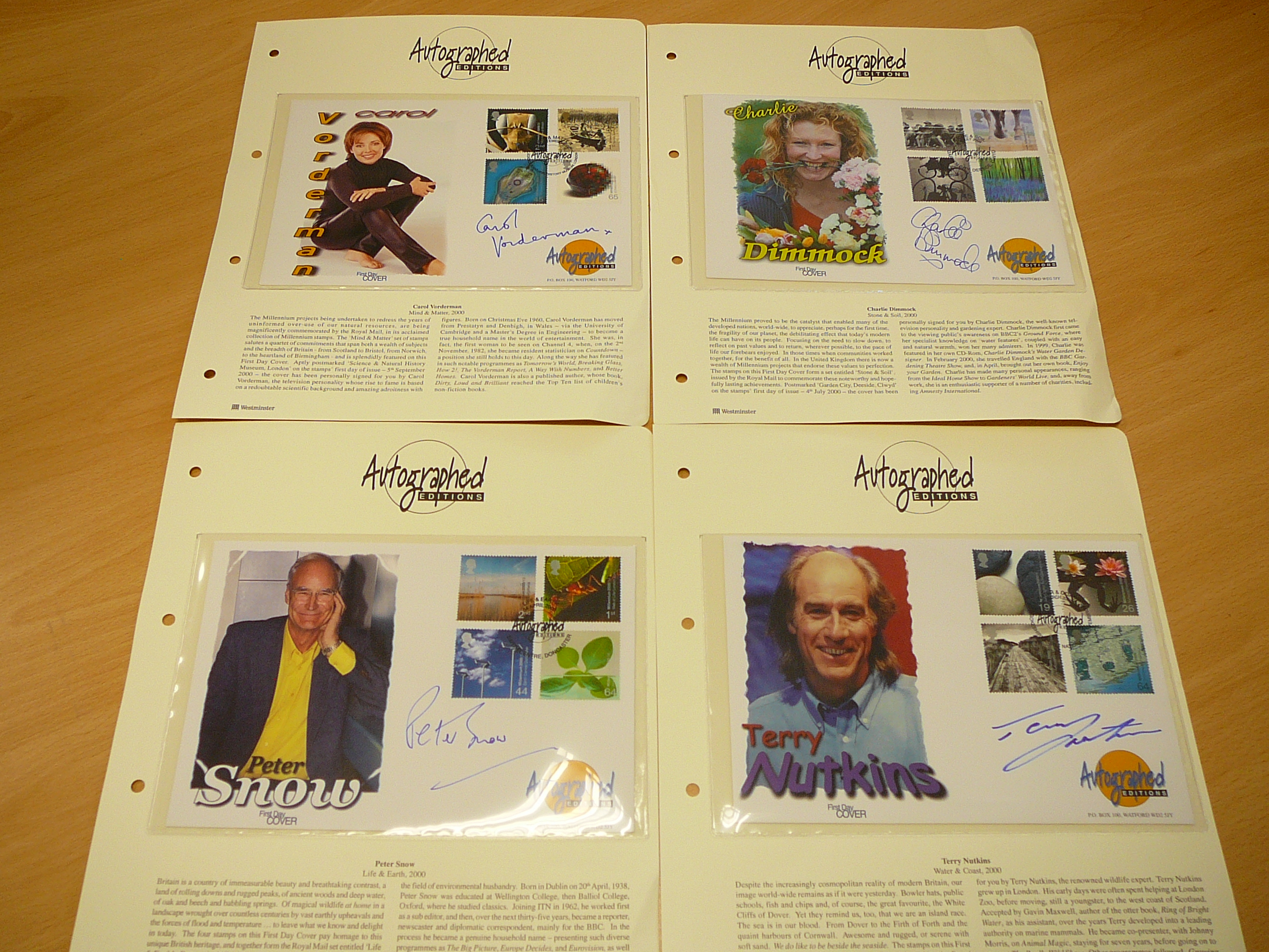 3 x celebrity special edition first day covers
