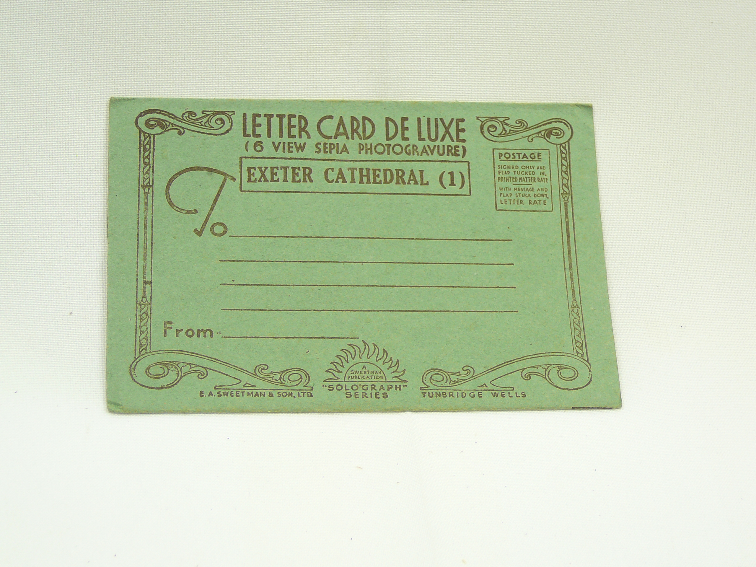Exeter album letter card - Image 2 of 2