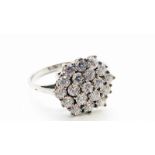 Sterling silver cubic zirconia ring