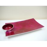 Retro aluminium and enamel dish