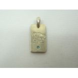 Silver ingot pendant