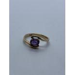 9ct gold amethyst ring