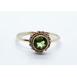 9ct gold peridot ring