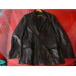 Helmut Lang black leather blazer