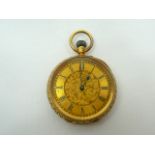 Ladies Antique Gold Fob Watch