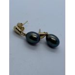 9ct gold and pearl earrings