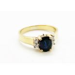 18ct gold sapphire and diamond ring