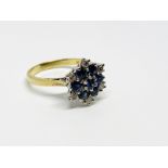 18ct gold sapphire and diamond ring