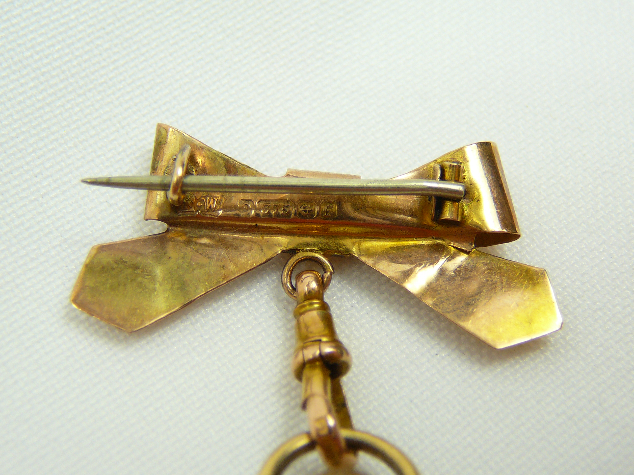 Ladies Antique Gold Brooch Fob Watch - Image 4 of 8