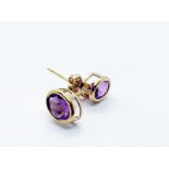 9ct gold amethyst earrings