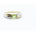 9ct gold peridot ring