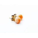 9ct gold coral earrings