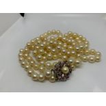 Pearl and ruby necklace