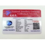 Loose unmounted 10.22ct oval cut tanzanite