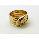 18ct gold snake ring