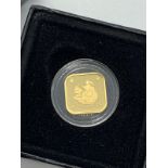 Square gold sovereign
