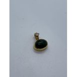 8ct gold and diamond pendant