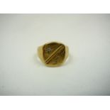9ct gold and diamond signet ring