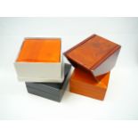 4 Assorted Wooden Watch Boxes