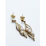 9ct gold and pearl earrings