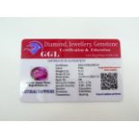 Loose unmounted 9.12ct oval cut pink sapphire