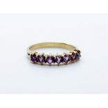 9ct gold amethyst ring