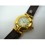 Ladies Gilt Silver Cartier Wrist Watch