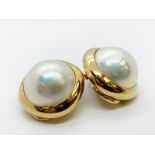 14ct gold pearl earrings